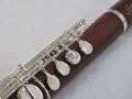 Professsional ALTO Flute-Silver Plated-Rose Wood Wooden-G Key 3