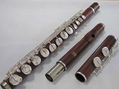 Professsional ALTO Flute-Silver Plated-Rose Wood Wooden-G Key
