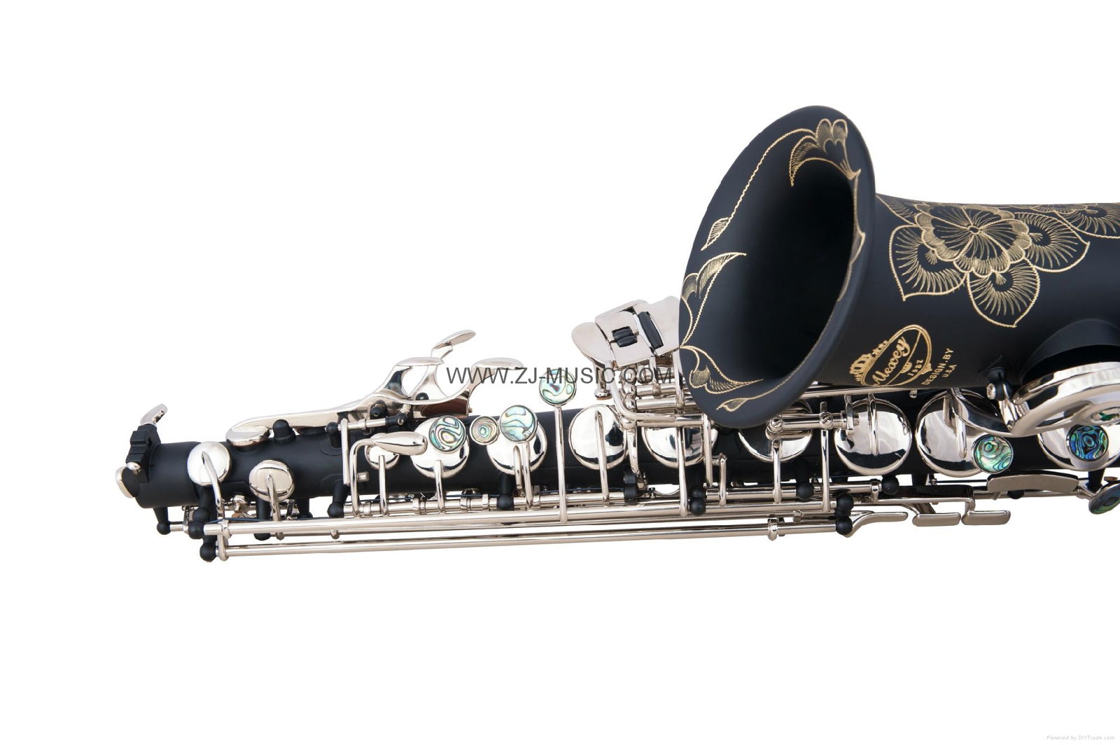 NEW Professional Eb Saxophone Matte Black Sax High F# Abalone Shell Key 4
