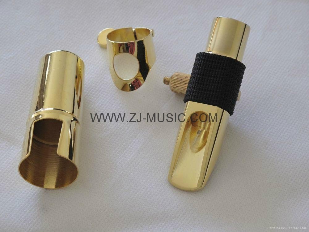 Professional Metal Mouthpiece Bb Soprano Saxophone Mouthpiece Gold Plated 4