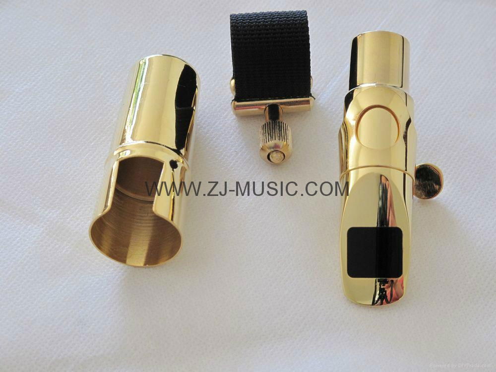 Professional Metal Mouthpiece Bb Soprano Saxophone Mouthpiece Gold Plated 2