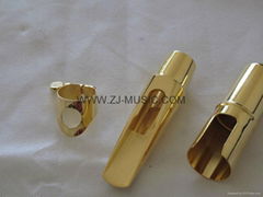 Professional Metal Mouthpiece JAZZ Eb Alto Saxophone Mouthpiece Gold Plated