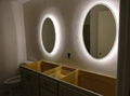 5mm Customized Size Round Iiiuminated LED Bathroom Mirror 3