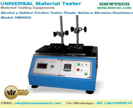 Alcohol x Rubber Friction Tester Plastic Surface Abrasion Resistance Test 