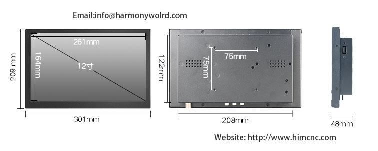 10.1-inch Industrial LCD Monitor Embedded/openFrame/Rackmount 2