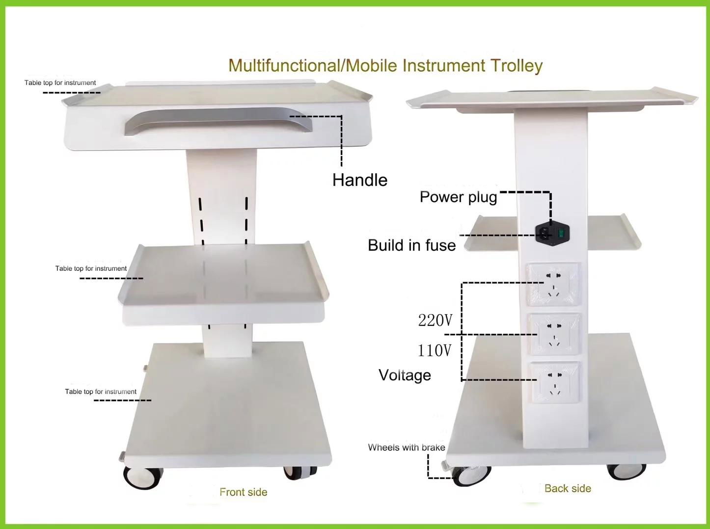 Mobile Trolley for Dental intraoral Scanner and camera 4