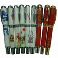 bule and white porcelain pen set gift