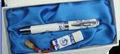 bule and white porcelain pen set gift 3