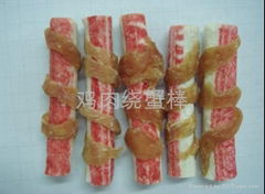 chicken around crab stick