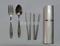 Foldable stainless steel cutlery 1