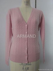 cable cashmere cardigan