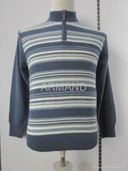 stripe cashmere pullover sweater