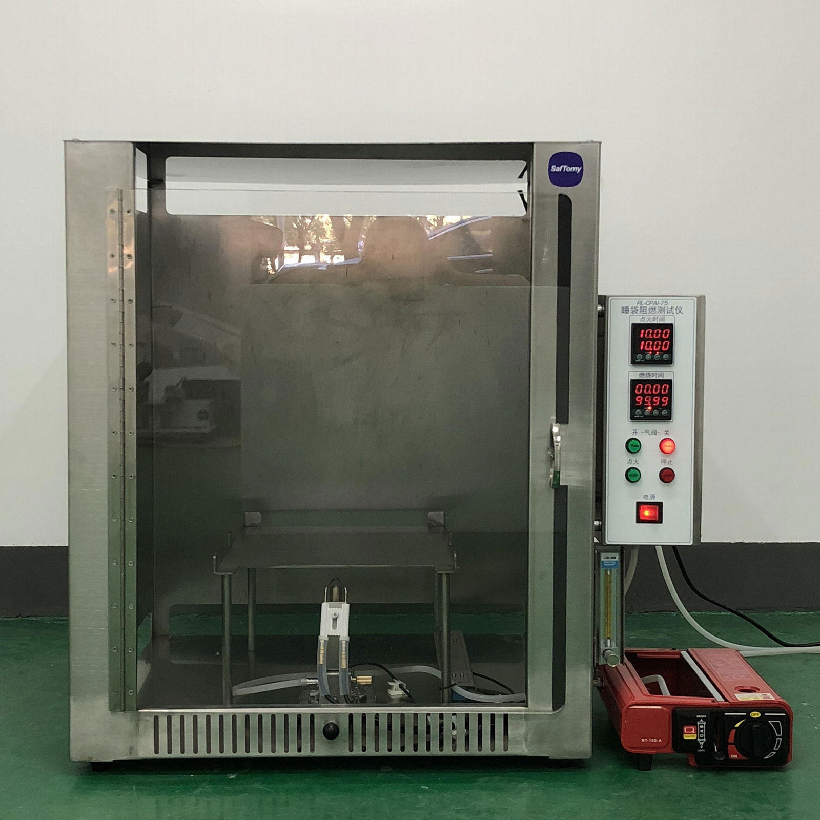 睡袋阻燃测试仪,绗缝制品防火检测机ASTM F1955,CPAI-75 3