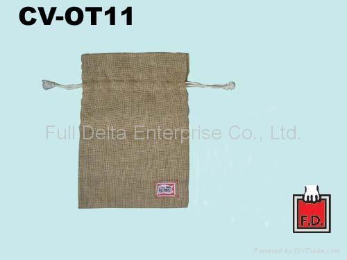 Jute string-drawn bag