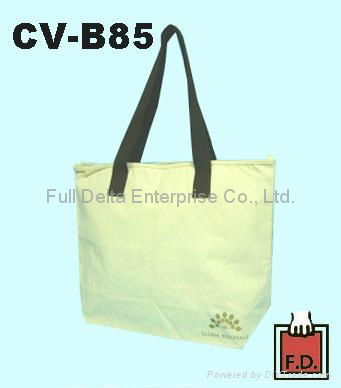 Canvas shopping bag with bottom gusset 4