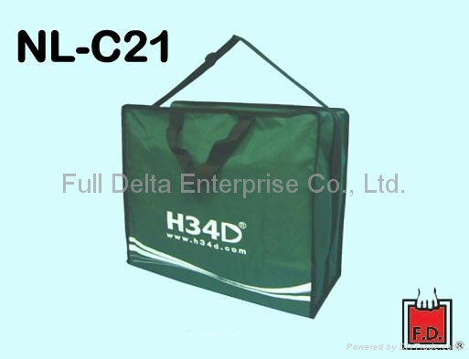 Nylon shopping bag with zipper