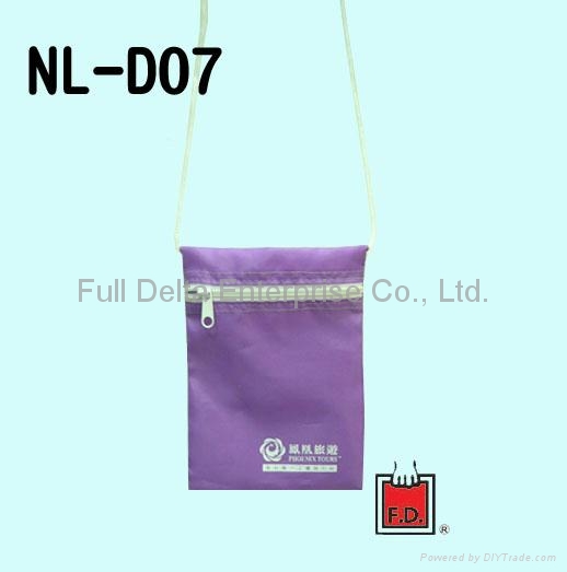 Polyester shoulder bag for passport