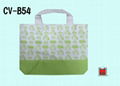 Canvas shopping bag with bottom gusset