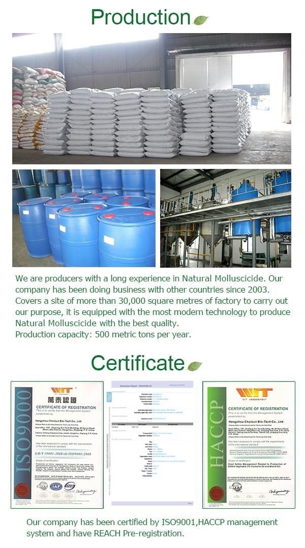 Bio insecticide for rice crop/Camellia seeds extractionTea Saponin/Molluscicide  4