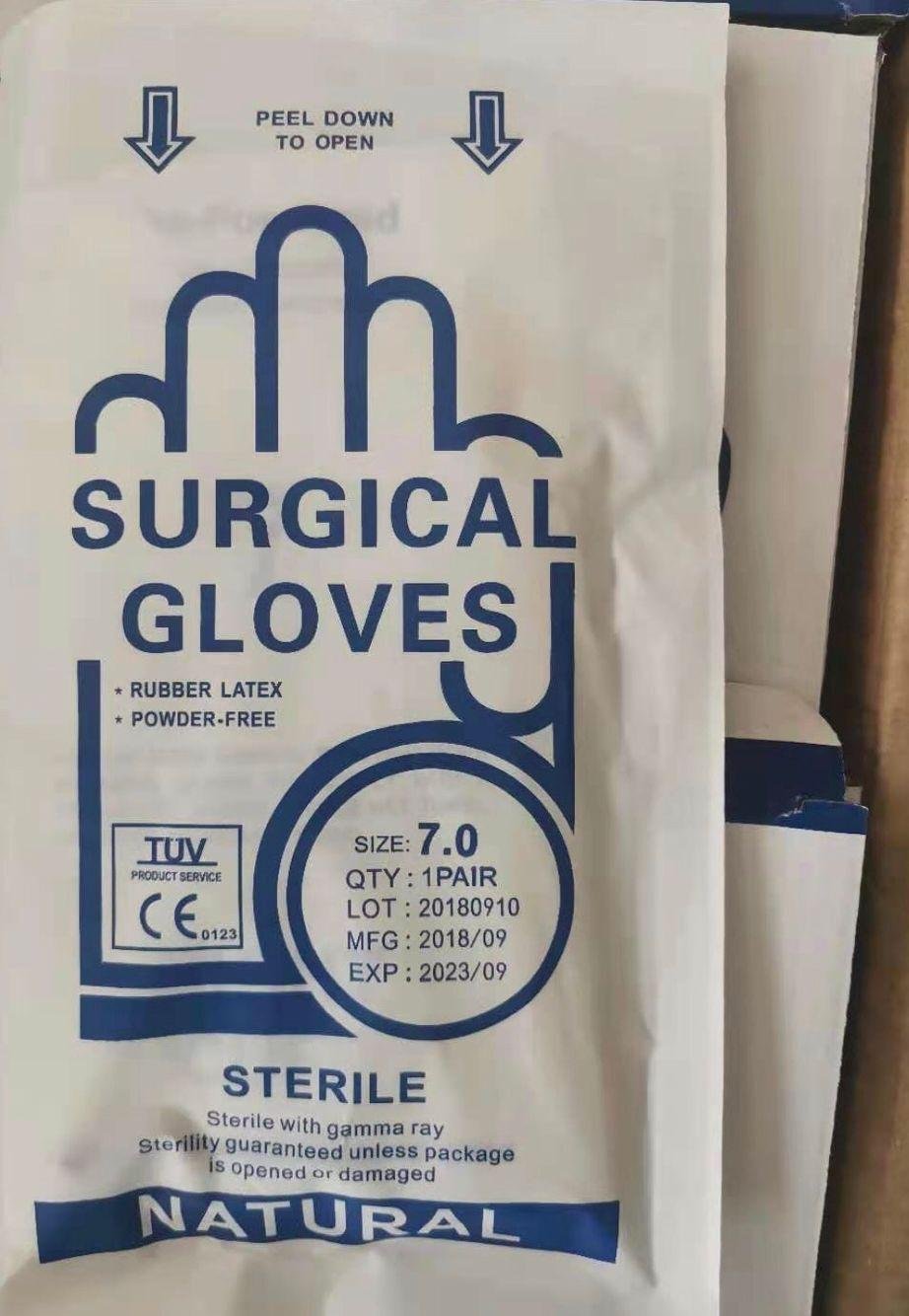 disposable sterile  surgical latex gloves (powdered powdered-free) 9