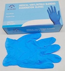 medical pvc vinyl /nitrile blended  examination gloves 