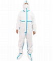 White Disposable Protective Coveralls MS PE Polypropylene Suit