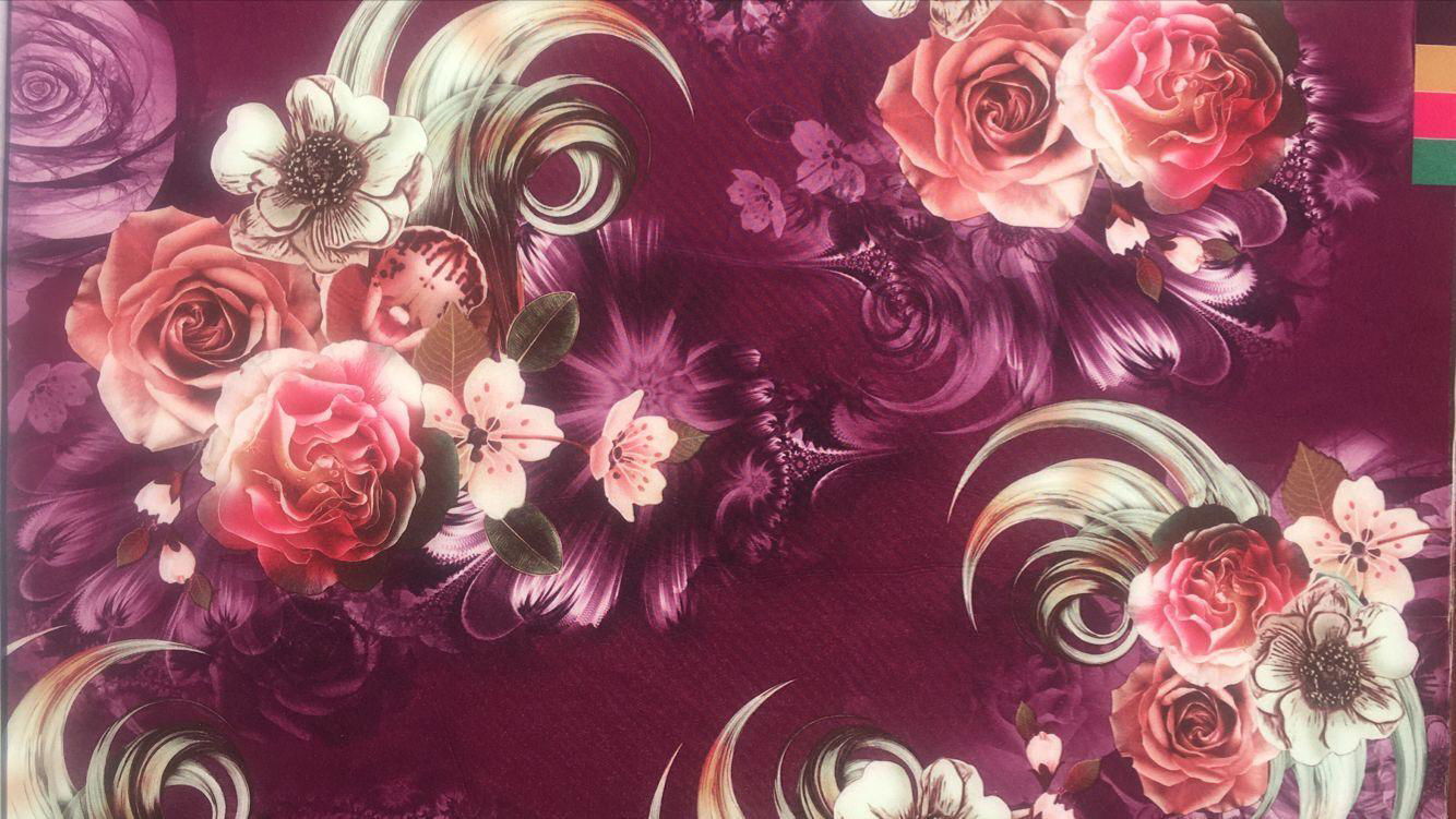 digital printing 100% polyester dress fabric 