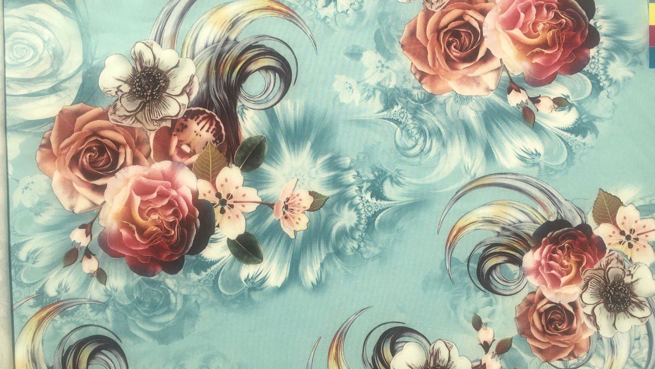 digital printing 100% polyester dress fabric  3