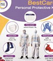 White Disposable Protective Coveralls MS PE Polypropylene Suit