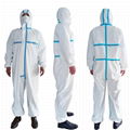 White Disposable Protective Coveralls MS PE Polypropylene Suit