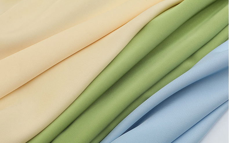 100% Polyester Dyed jeanette twill Imitation Acetate spandex Fabric for garments