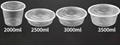 Round Transparent  Plastic Disposable Takeaway Food Container With Lid  