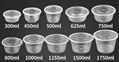 Round Transparent  Plastic Disposable Takeaway Food Container With Lid  