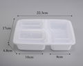  2\3 Compartment To Go Meal Prep Containers PP Plastic Black Microwavable Fast F