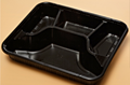 2\3 Compartment To Go Meal Prep Containers PP Plastic Black Microwavable Fast F