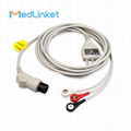 GE MEDICAL 3lead ECG cable with leadwires,Snap,IEC