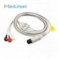 GE MEDICAL 3lead ECG cable with leadwires,Snap,IEC