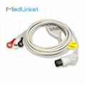 GE MEDICAL 3lead ECG cable with leadwires,Snap,IEC
