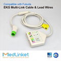 Fukuda 12-Lead ECG Trunk Cable，2.2m