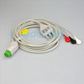 DATEX Cardiocap1 3lead ECG cable ,snap,AHA