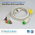 SPACELABS 90496 Ultraview 5lead ECG cable ,snap