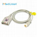 M1600A 5lead ECG Trunk cable,9ft,Round 8p>AA-5LD 1