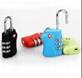 TSA  3-digit  travel bag padlock