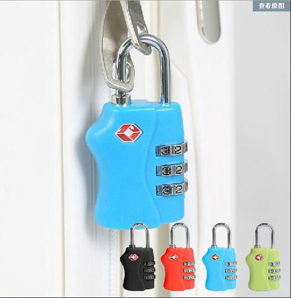 TSA  3-digit  travel bag padlock  2