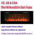100Inch Wall Mounted/Built-in Electric Fireplace 1