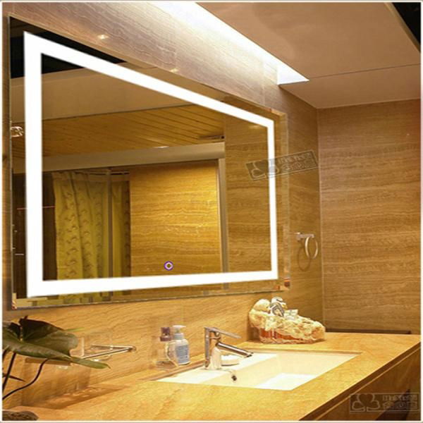  touch screen illuminated bathroom mirror with led light