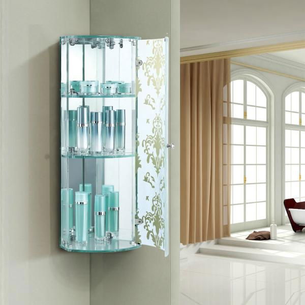 triangle bathroom mirrored corner cabinet 4