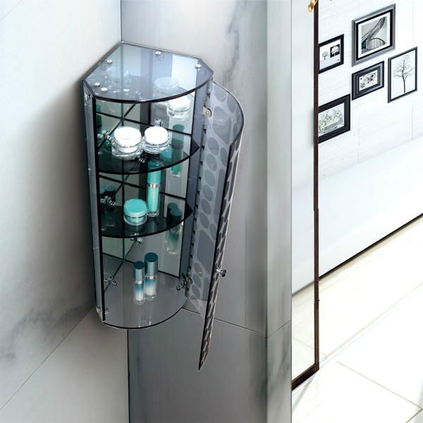 triangle bathroom mirrored corner cabinet 5