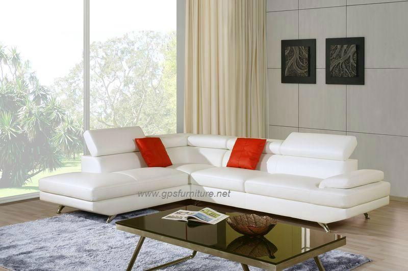 Modern Corner sofa with adjustable headrest