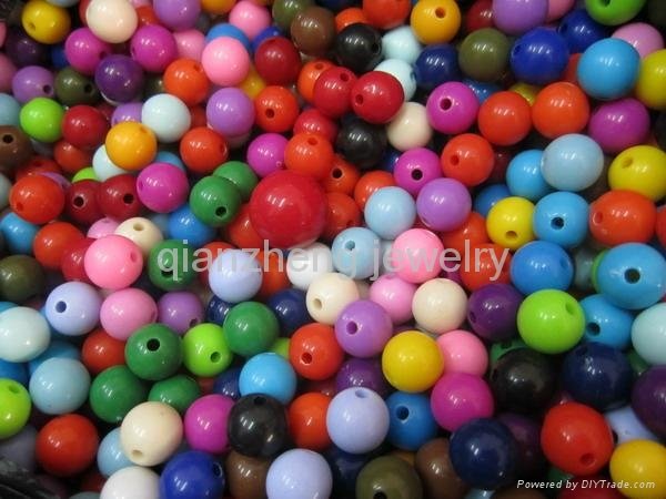 factory wholesale - color acrylic round beads
